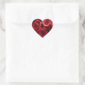 ROOD Rose Boeket - Hart Bruiloft Envelope Seal Hart Sticker (Tas)
