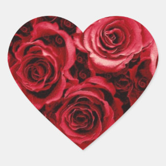 ROOD Rose Boeket - Hart Bruiloft Envelope Seal Sticker