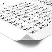 Rood Rose Damask voor de bruiloft Poster (Hoek)