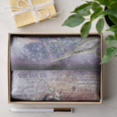 Rood Rose Floral Ephemera Ontvapt Portret Tissuepapier (Geschenk)