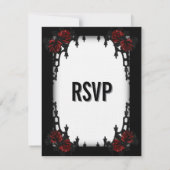 Rood Rose Gothic RSVP White Menu Choice (Achterkant)