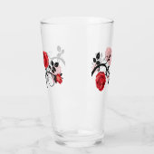 Rood Rose & Wijnglas Glas (Links)