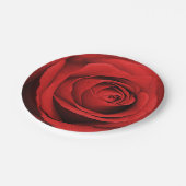 Rood Rose Wit (elke kleur) Rustiek Glam Bruiloft Papieren Bordje (Gekanteld)