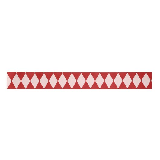 Rood & Roze Argyle Feestelijke Moderne Kerst Lint (Voorkant)
