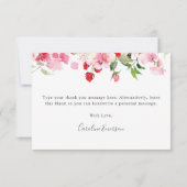 Rood Roze Bedankkaart (Achterkant)