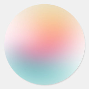 Rood Roze Blauw Paars Geel Blanco Kleurrijk Trendy Ronde Sticker
