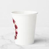 Rood Roze Bloemen 60e Verjaardag gepersonaliseerd Papieren Bekers (Links)