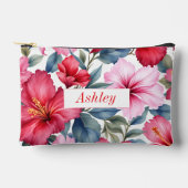 Rood Roze Bloemen Waterverf Elegant Etui (Voorkant)