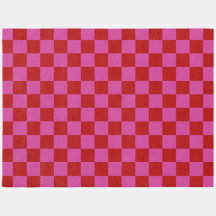 Rood + Roze Check Checkerboard Patroon