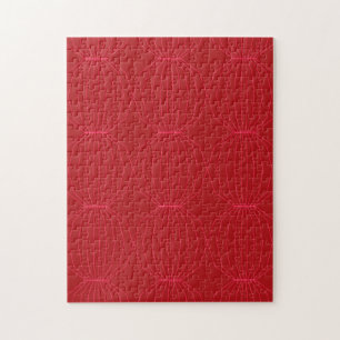Rood, roze, cool, uniek, trendy, decoratieve kunst legpuzzel