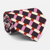 Rood roze eierplant Ivory Retro Plays Stropdas (Opgerold)