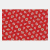 Rood, roze en bruin kerstcadeau inpakpapier vel (Voorkant 3)