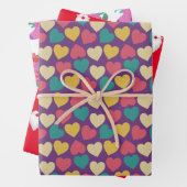 Rood Roze en Violet Sinterklaas Kerstmis Inpakpapier Vel (In situ)