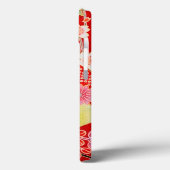 Rood Roze Geel Japans Kimono Bloemen Case-Mate iPhone Case (Achterkant / Links)