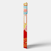 Rood Roze Geel Japans Kimono Bloemen Case-Mate iPhone Case (Achterkant / Rechts)
