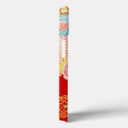 Rood Roze Geel Japans Kimono Bloemen Case-Mate iPhone Case (Achterkant / Rechts)