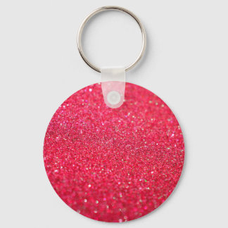 Rood roze glitter aangepast object sleutelhanger