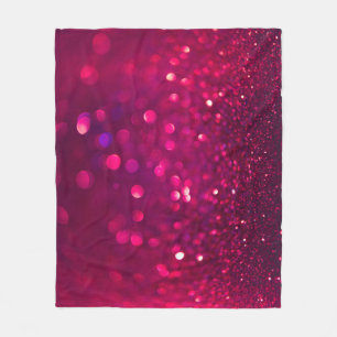 Rood Roze Glitter: Abstract Bokeh Fleece Deken