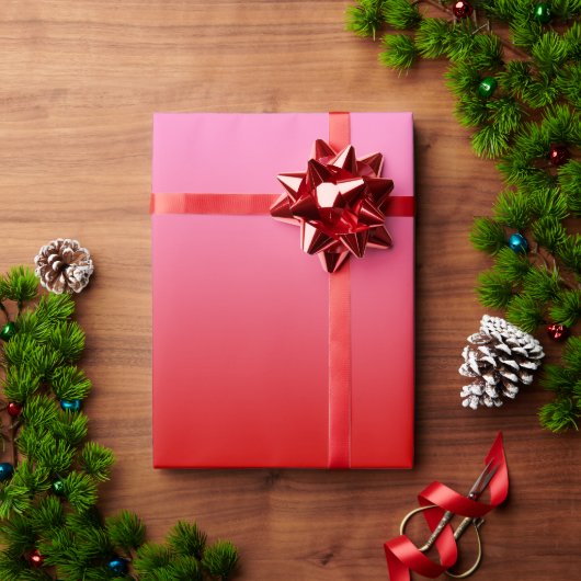 Rood roze gradiënt ombré #2 cadeaupapier (Feestdagen Geschenken)