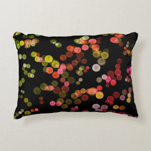Rood Roze Groen Geel Abstract Bubble Patroon Accent Kussen