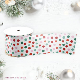 Rood, Roze, Groen Kerstmis Cheer Confetti Lint