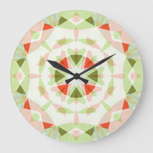 Rood Roze Groene Ster Leuk Boho Dopamine Decor Grote Klok