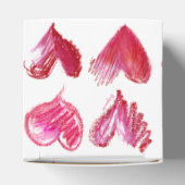 Rood roze hart 4 Papierdoos Bedankdoosjes (Bovenkant)