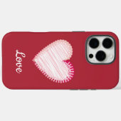 Rood Roze Liefde Hart Case-Mate iPhone Case (Achterkant (horizontaal))