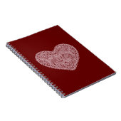 Rood Roze Liefde Hart Notitieboek (Rechterzijde)