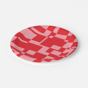 Rood-roze retro-kwadraten bord