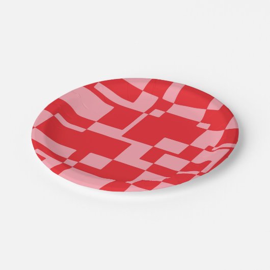 Rood-roze retro-kwadraten bord (Gekanteld)
