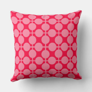 Rood roze retro monochroom polka dot patroon kussen