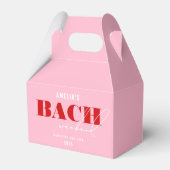 Rood Roze & Rode Bachelorette Weekend katerkit Bedankdoosjes (Achterkant)