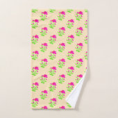 Rood roze roze flora bad handdoek (Handdoek)