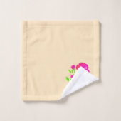Rood roze roze flora bad handdoek (Wasdoekje)