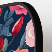 Rood Roze Sinaasappel Rozen Patroon Design Pickleball Paddle (Links Detail)