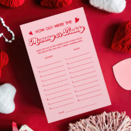 Rood Roze Valentijnse Baby shower Game Guess Leeft