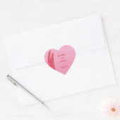 Rood Roze Veren Hart Save the date stickers (Envelop)