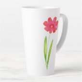 Rood, roze Waterverf ventilator Latte Mok (Rechterhoek)