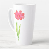 Rood, roze Waterverf ventilator Latte Mok (Linkerhoek)