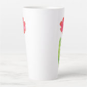 Rood, roze Waterverf ventilator Latte Mok (Voorkant)