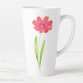 Rood, roze Waterverf ventilator Latte Mok (Rechts)