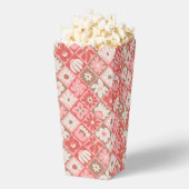 Rood Roze Wit  Retro Floral Groovy Bedankdoosjes (Popped)