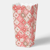 Rood Roze Wit  Retro Floral Groovy Bedankdoosjes (Voorkant)