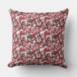 Rood, Roze, Zwart en White Splatter Design Pillow Kussen