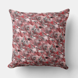 Rood, roze, zwart en wit design Pillow Kussen