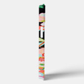  Rood Roze Zwart Japans Kimono Floral Case-Mate iPhone Case (Achterkant / Rechts)