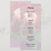 Rood rozen en een roze stemmenu menu (Voorkant / Achterkant)
