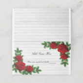 Rood rozen en pine tak kerstbruiloft (Buitenkant ongevouwen)