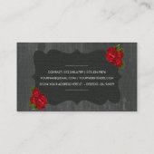 Rood Rozen Hout Gothic Visitekaartje (Achterkant)